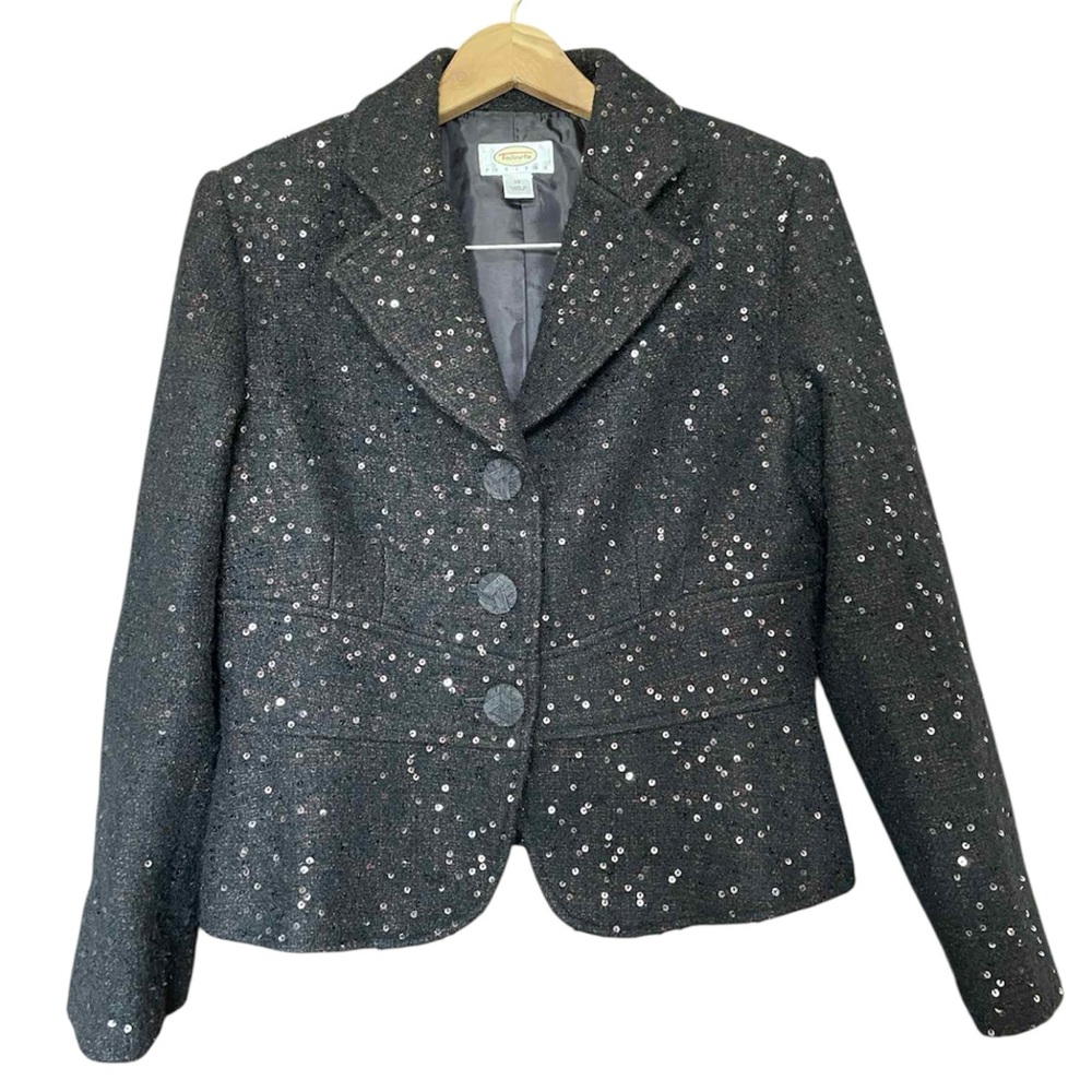 Talbots Black Structured Blazer Jacket - image 1